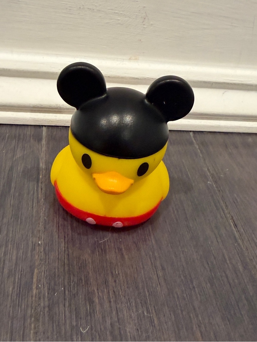 NWOT Disney Mickey Mouse Inspired Yellow Rubber Duck Bath Toy Baby Toddler Kid